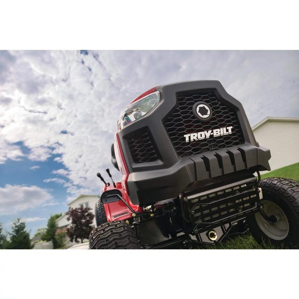 Troy Bilt Bronco 42 in 19 HP Briggs & Stratton Automatic Drive Gas Riding Lawn Tractor with Mow in Reverse