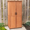 Leisure Season 3 ft. W x 2 ft. D Solid Wood Vertical Tool Shed
