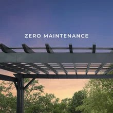 14x10 stratford traditional steel pergola with sail shade soft canopy
