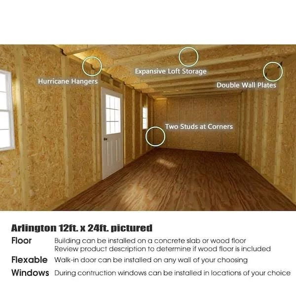 Best barns 12-ft x 20-ft Arlington with Floor Gable Engineered Storage Shed Installation Included